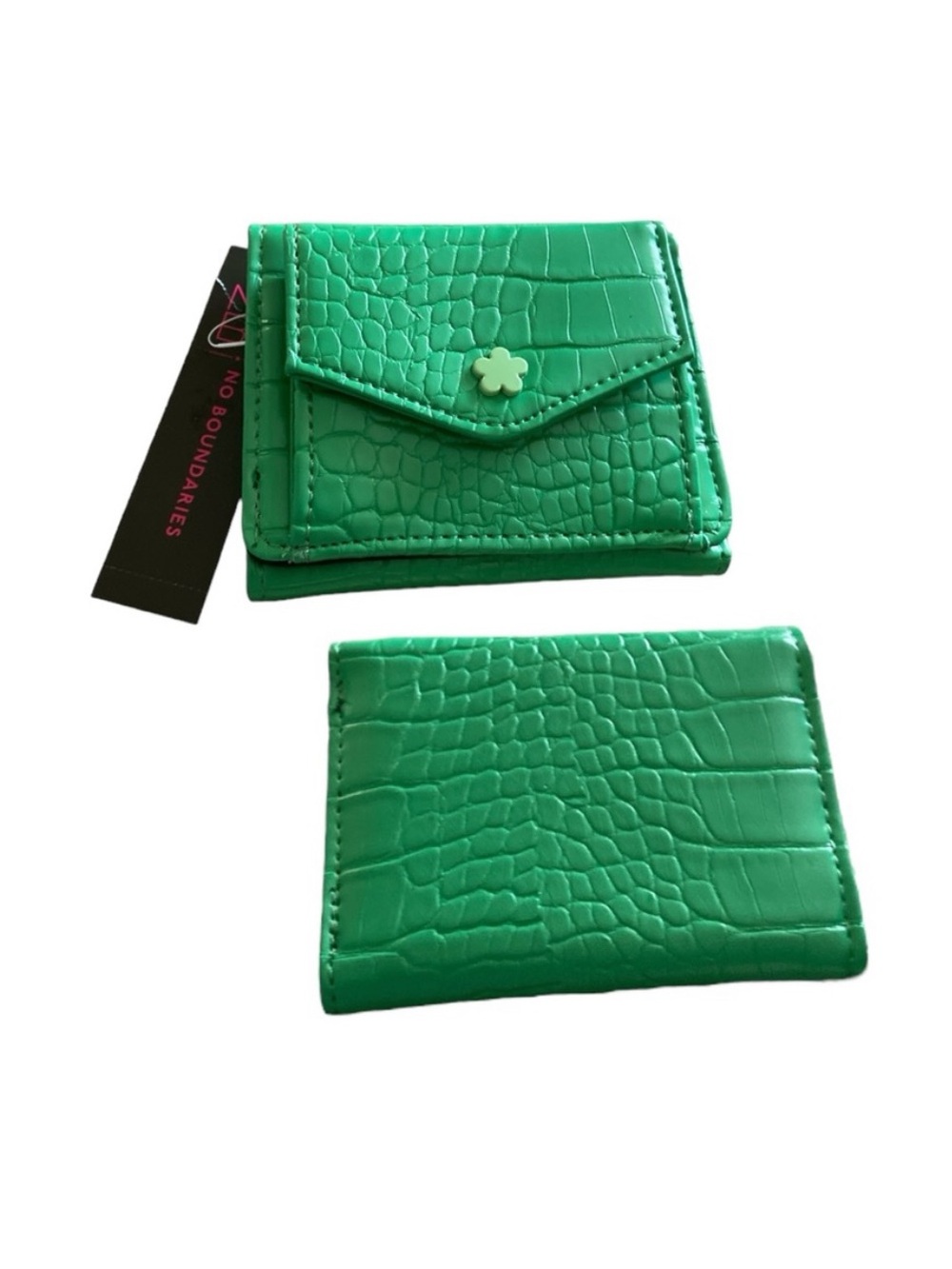 No Boundaries Croc-Style Faux-Leather Wallet